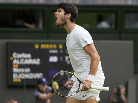 Carlos Alcaraz beats Novak Djokovic to win Wimbledon men's title.